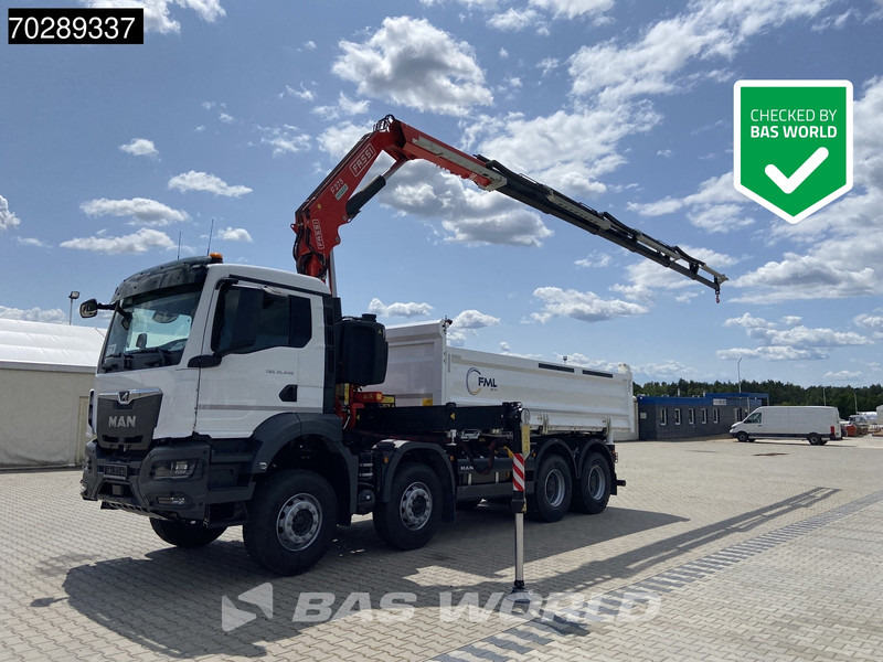 MAN TGS 35.440 8X4 NEW! Fassi F275.026 Kran Crane 13m3 3-Sided Tipper Big-Axle Euro 6 - Camión volquete, Camión grúa: foto 1 MAN TGS 35.440 8X4 NEW! Fassi F275.026 Kran Crane 13m3 3-Sided Tipper Big-Axle Euro 6 - Camión volquete, Camión grúa: foto 1