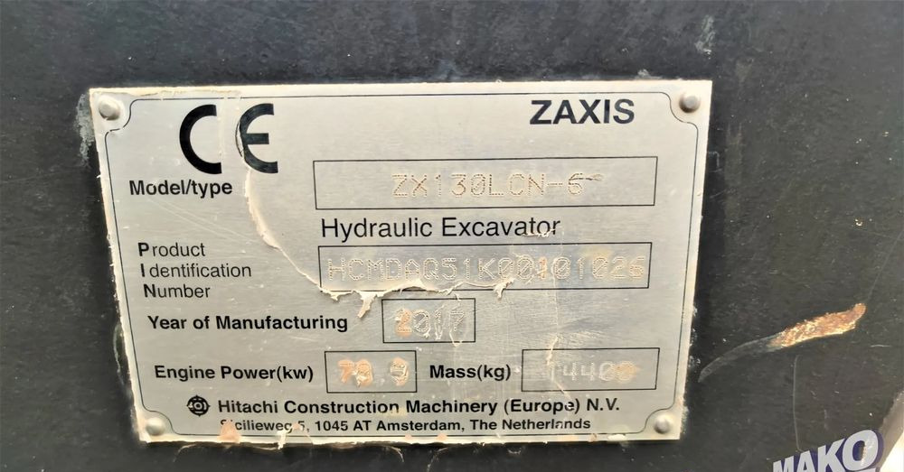 Excavadora de cadenas Hitachi ZX130 LCN-6: foto 13 Excavadora de cadenas Hitachi ZX130 LCN-6: foto 13