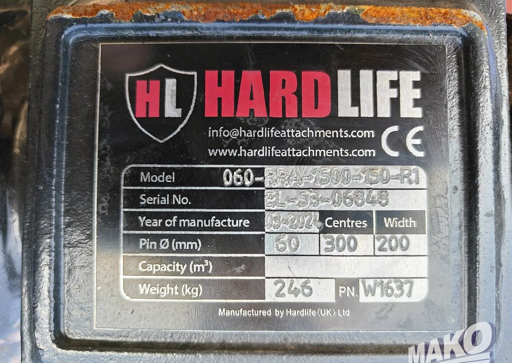 Grabie zrywaki HardLife 152cm do koparki do 10 ton Miller fi 60 - Implemento para Maquinaria de construcción: foto 4 Grabie zrywaki HardLife 152cm do koparki do 10 ton Miller fi 60 - Implemento para Maquinaria de construcción: foto 4