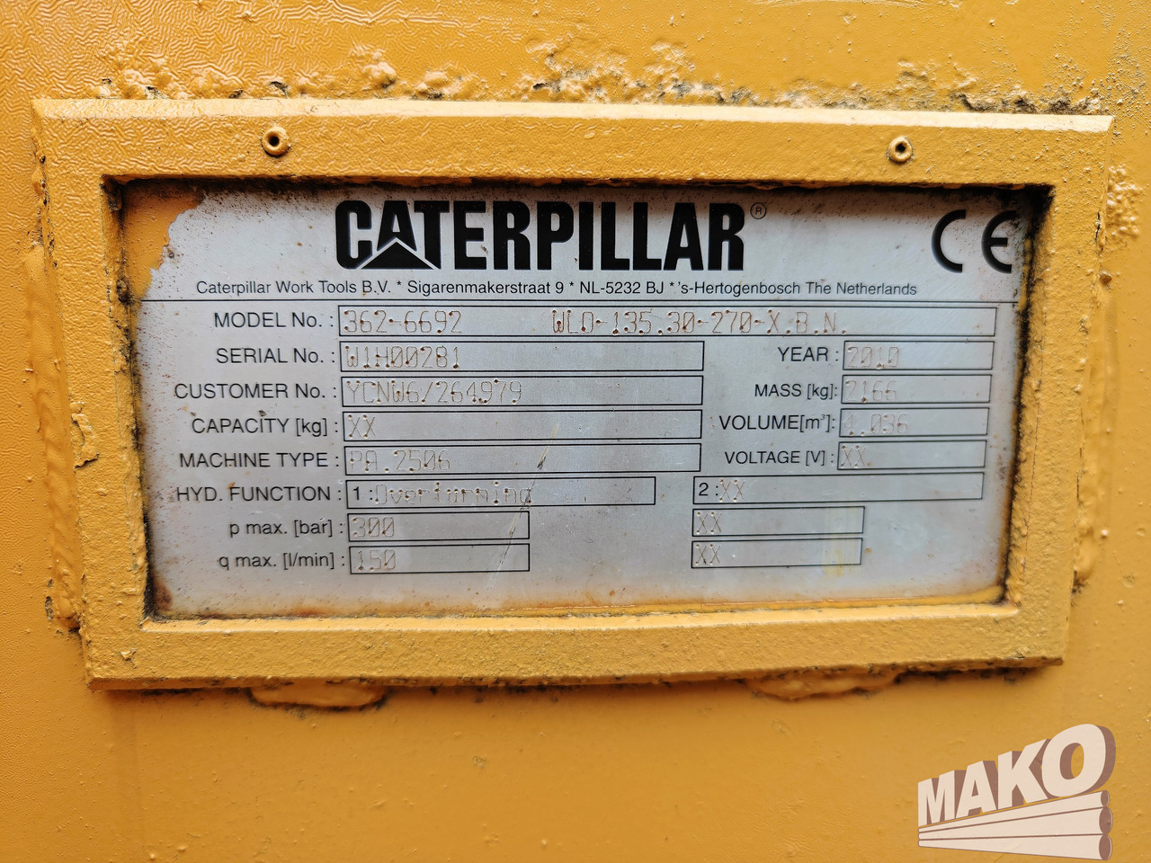 Implemento para Maquinaria de construcción Łyżka CAT 270cm wysokiego wysypu do ładowarki: foto 6