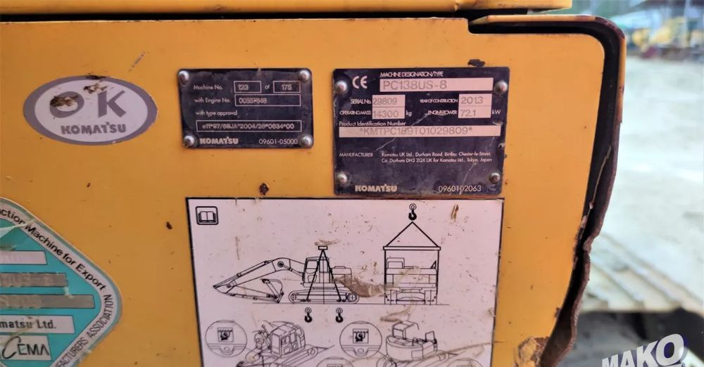 Excavadora de cadenas Komatsu PC138 US-8: foto 14 Excavadora de cadenas Komatsu PC138 US-8: foto 14