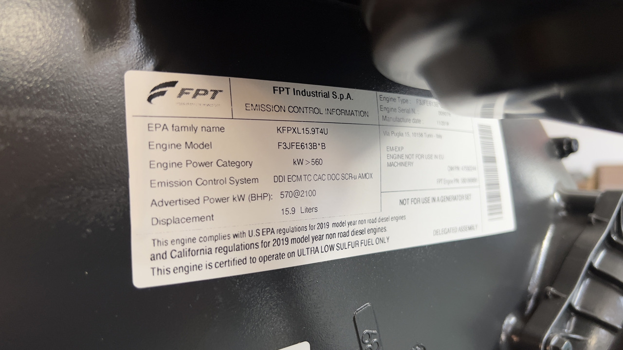FPT FPT Case IH F3JFE613B*B006 - Cursor16ENGINE PN 5801869891 - 570KW - Motor para Maquinaria de construcción: foto 5 FPT FPT Case IH F3JFE613B*B006 - Cursor16ENGINE PN 5801869891 - 570KW - Motor para Maquinaria de construcción: foto 5