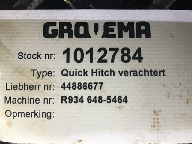 Acoplamiento rápido Liebherr Quick Hitch Verachtert: foto 8