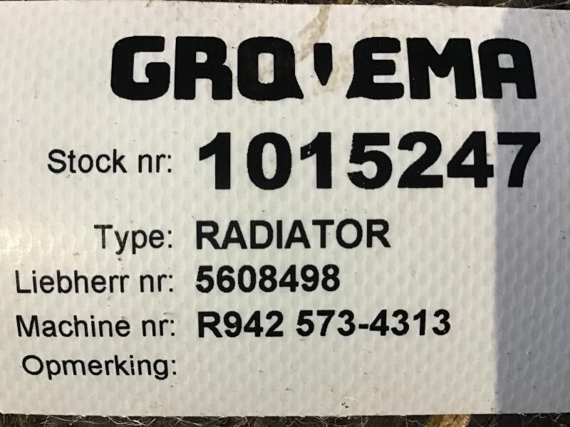 Liebherr Radiator - Radiador: foto 2 Liebherr Radiator - Radiador: foto 2