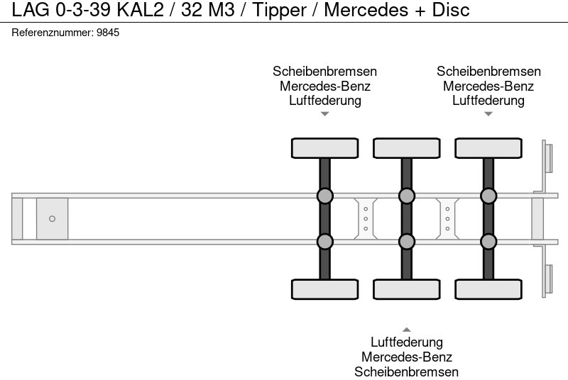 Semirremolque volquete LAG 0-3-39 KAL2 / 32 M3 / Tipper / Mercedes + Disc: foto 9