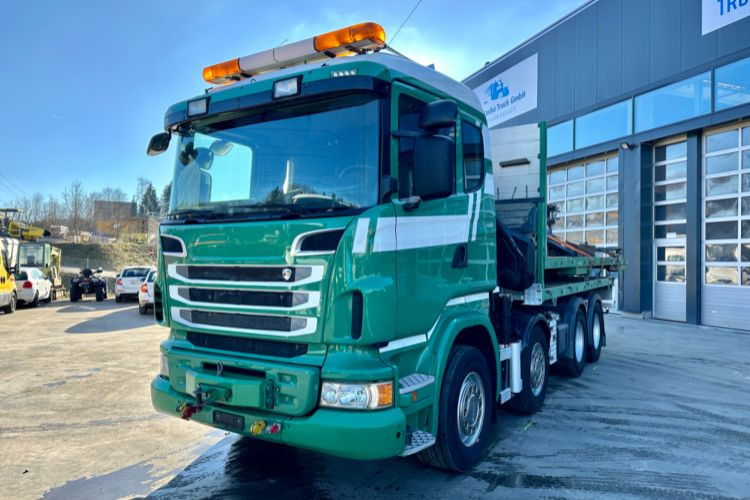 Scania R480 8x4 SWS SZM/Kran/Pritsche - Camión grúa: foto 1 Scania R480 8x4 SWS SZM/Kran/Pritsche - Camión grúa: foto 1