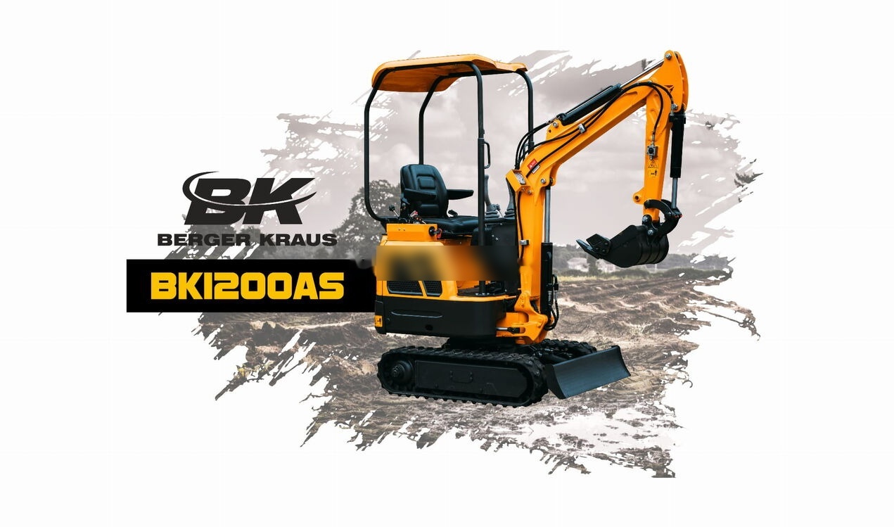 Berger Kraus Nowy BERGER KRAUS BK1200AS KUBOTA skrętne ramie +osprzet - Miniexcavadora: foto 2 Berger Kraus Nowy BERGER KRAUS BK1200AS KUBOTA skrętne ramie +osprzet - Miniexcavadora: foto 2