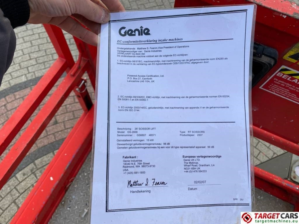 Leasing de Genie GS-2668RT Diesel 4x4 Scissor Work Lift 992cm  Genie GS-2668RT Diesel 4x4 Scissor Work Lift 992cm: foto 26