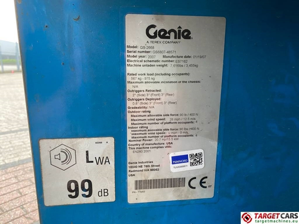 Leasing de Genie GS-2668RT Diesel 4x4 Scissor Work Lift 992cm  Genie GS-2668RT Diesel 4x4 Scissor Work Lift 992cm: foto 10