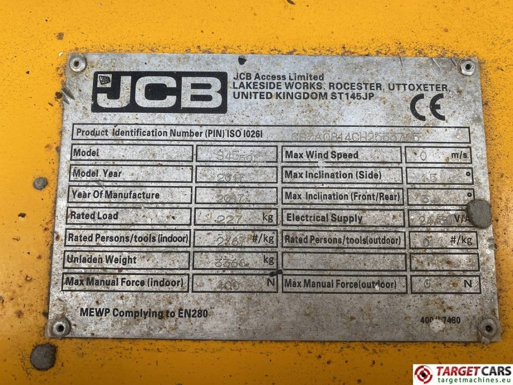 Leasing de JCB S4550E Electric Scissor Work Lift 1580cm  JCB S4550E Electric Scissor Work Lift 1580cm: foto 10