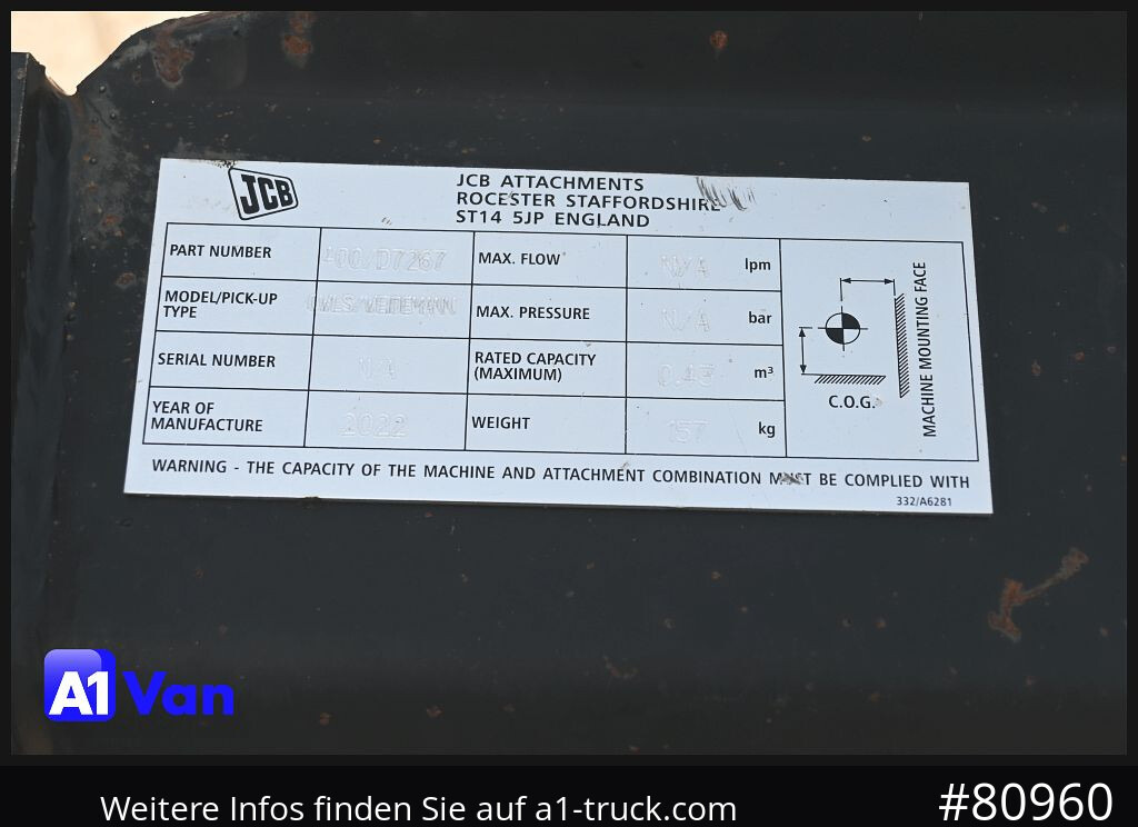 Cargadora de ruedas JCB JCB 403 SP Radlader, Palletengabel, Kabine, Zusatzhydraulik: foto 7 Cargadora de ruedas JCB JCB 403 SP Radlader, Palletengabel, Kabine, Zusatzhydraulik: foto 7