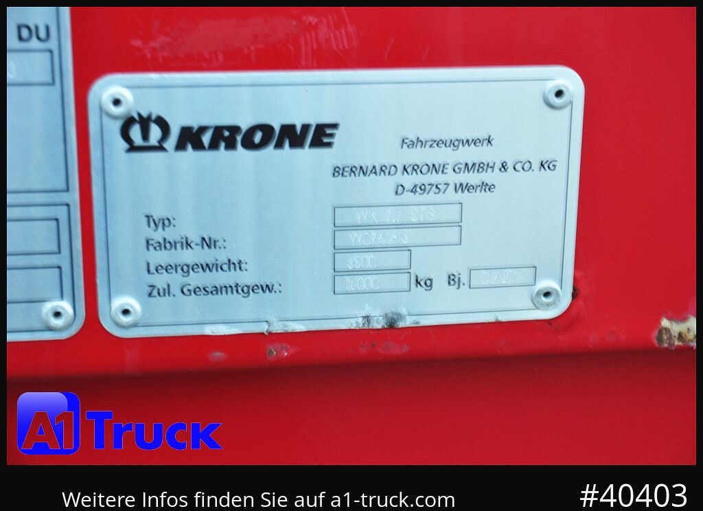 Caja cerrada KRONE BDF 7,82 Wechselbrücke, 2680mm Innenhöhe.: foto 8 Caja cerrada KRONE BDF 7,82 Wechselbrücke, 2680mm Innenhöhe.: foto 8