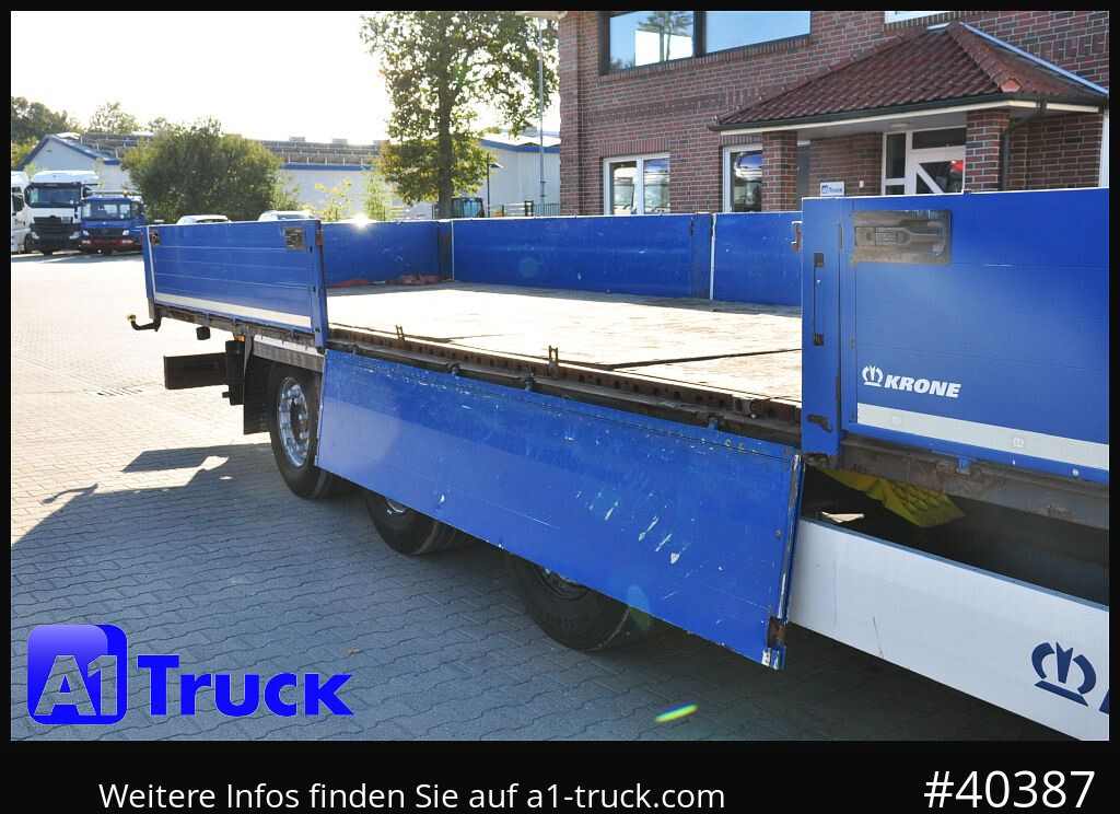 KRONE Mega, Pritsche, 1 Vorbesitzer, TÜV 01-2026, Staplerhalterung - Semirremolque plataforma/ Caja abierta: foto 2 KRONE Mega, Pritsche, 1 Vorbesitzer, TÜV 01-2026, Staplerhalterung - Semirremolque plataforma/ Caja abierta: foto 2