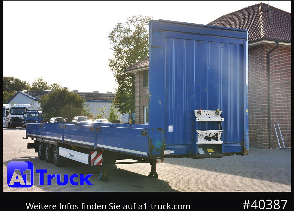 KRONE Mega, Pritsche, 1 Vorbesitzer, TÜV 01-2026, Staplerhalterung - Semirremolque plataforma/ Caja abierta: foto 1 KRONE Mega, Pritsche, 1 Vorbesitzer, TÜV 01-2026, Staplerhalterung - Semirremolque plataforma/ Caja abierta: foto 1