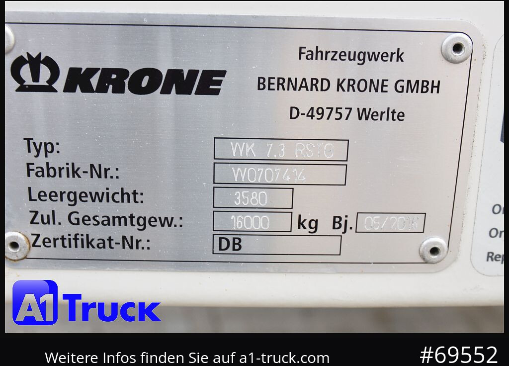 Caja cerrada KRONE Wechselbrücke  BDF 7,45 Koffer,  2750mm h.  20 x vorhanden: foto 8