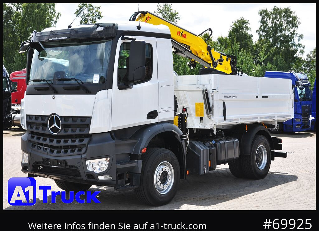 Camión grúa, Camión volquete MERCEDES-BENZ Arocs 1840, Kipper + Kran,Funk Navi,: foto 10