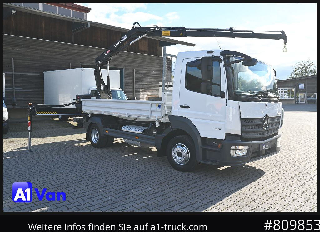MERCEDES-BENZ Atego 816 Kipper Kran, Hiab, AHK, Klima - Camión volquete, Camión grúa: foto 1 MERCEDES-BENZ Atego 816 Kipper Kran, Hiab, AHK, Klima - Camión volquete, Camión grúa: foto 1