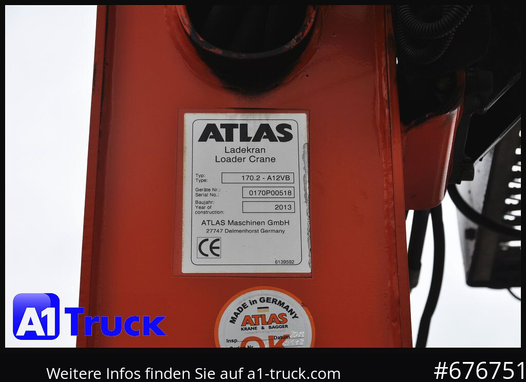 MERCEDES-BENZ Axor 2543,  Atlas 170.2  Kran, Lift-Lenkachse, - Camión caja abierta, Camión grúa: foto 2 MERCEDES-BENZ Axor 2543,  Atlas 170.2  Kran, Lift-Lenkachse, - Camión caja abierta, Camión grúa: foto 2