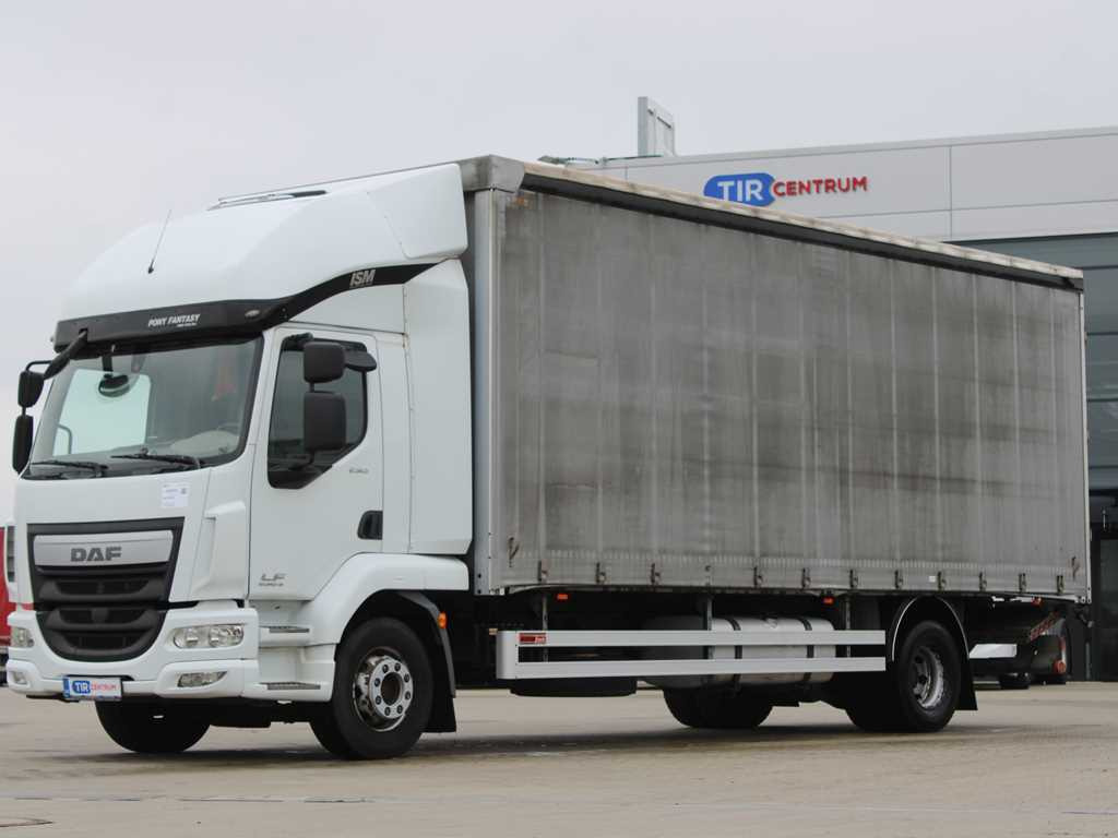 DAF LF 250 FA, HYDRAULIC FRONT, EURO 6 - Camión lona: foto 1 DAF LF 250 FA, HYDRAULIC FRONT, EURO 6 - Camión lona: foto 1
