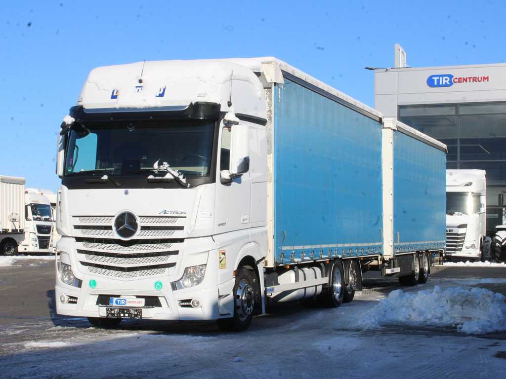 Mercedes-Benz ACTROS 2553, EURO 6, 6X2, AIR SUSPENSION, DRIVE-THROUGH + PANAV - Camión lona: foto 1 Mercedes-Benz ACTROS 2553, EURO 6, 6X2, AIR SUSPENSION, DRIVE-THROUGH + PANAV - Camión lona: foto 1