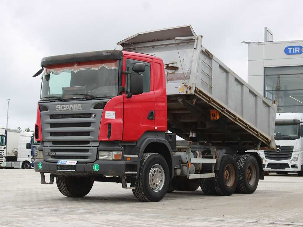 Scania R 420 CB 6X4 ,THREE-SIDED,EURO 4,RETARDER,13m³ - Camión volquete: foto 1 Scania R 420 CB 6X4 ,THREE-SIDED,EURO 4,RETARDER,13m³ - Camión volquete: foto 1