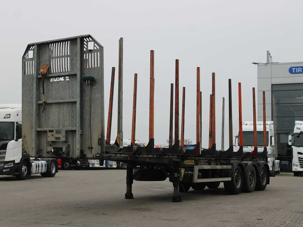 ZASŁAW D-651A, 2x LIFT AXLE, TYRES 80% - Semirremolque maderero: foto 1 ZASŁAW D-651A, 2x LIFT AXLE, TYRES 80% - Semirremolque maderero: foto 1