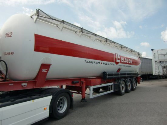 Feldbinder KIP 63.3 Siloauflieger, SAF-Achsen, Alu-Felgen, - Semirremolque silo: foto 1 Feldbinder KIP 63.3 Siloauflieger, SAF-Achsen, Alu-Felgen, - Semirremolque silo: foto 1
