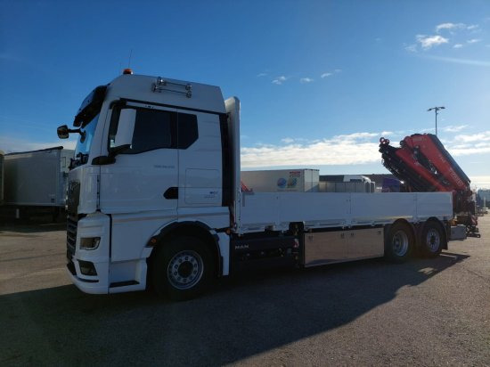 MAN TGX 26.510 LL Pritsche, Fassi F545RA.2.28XE, Containerverschlüsse, - Camión caja abierta, Camión grúa: foto 5 MAN TGX 26.510 LL Pritsche, Fassi F545RA.2.28XE, Containerverschlüsse, - Camión caja abierta, Camión grúa: foto 5