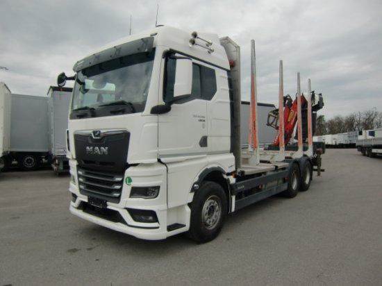 MAN TGX 33.580 BL 6x4, Intarder, Holztransporter, - Camión forestal, Camión grúa: foto 1 MAN TGX 33.580 BL 6x4, Intarder, Holztransporter, - Camión forestal, Camión grúa: foto 1