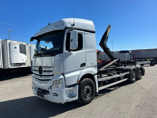 Mercedes-Benz Actros 2545L 6x2 Hyva Abroller, E6 ,Retarder, Lenk-Liftachse, - Camión multibasculante: foto 1 Mercedes-Benz Actros 2545L 6x2 Hyva Abroller, E6 ,Retarder, Lenk-Liftachse, - Camión multibasculante: foto 1