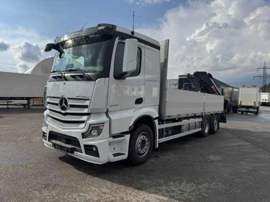Mercedes-Benz Actros 2653, Retarder, Pritsche, Hiab Hipro 232 ES5 - Camión caja abierta, Camión grúa: foto 3 Mercedes-Benz Actros 2653, Retarder, Pritsche, Hiab Hipro 232 ES5 - Camión caja abierta, Camión grúa: foto 3