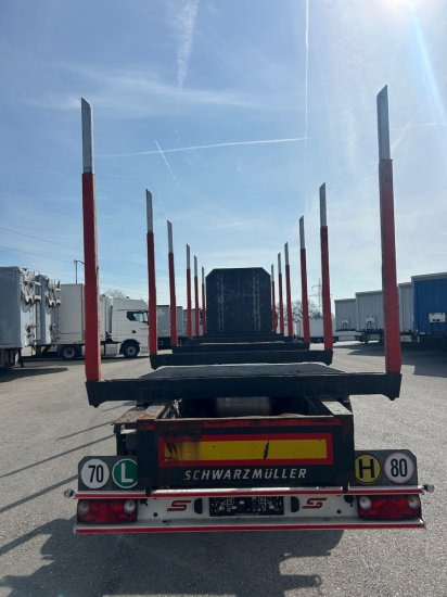 Schwarzmüller Holzauflieger 6 Rungenpaare, BPW-Achsen - Semirremolque maderero: foto 4 Schwarzmüller Holzauflieger 6 Rungenpaare, BPW-Achsen - Semirremolque maderero: foto 4
