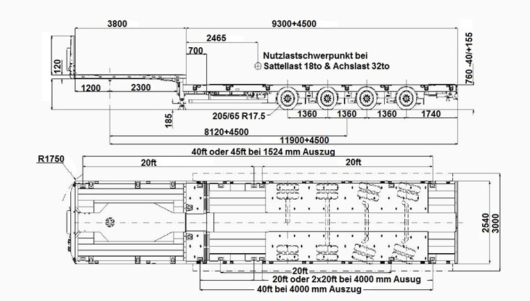 Semirremolque góndola rebajadas Faymonville MAX Trailer 4-Achs-Mega-Tele-Semi mit Rampen: foto 12