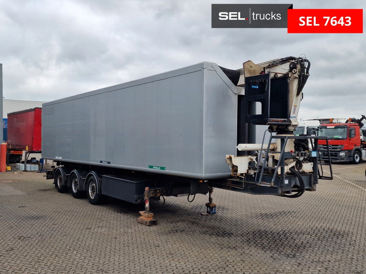 H&W HWDKSK38 / Glasrecycling / Kran / Lenkachse - Semirremolque volquete: foto 3 H&W HWDKSK38 / Glasrecycling / Kran / Lenkachse - Semirremolque volquete: foto 3