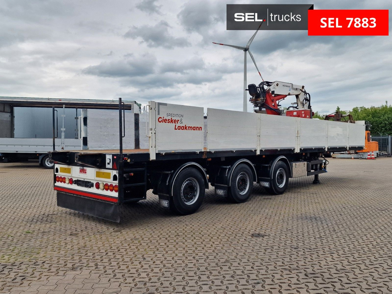 KWB P-393-STI-R1 / Rollkran / Kennis / Lenkachse - Semirremolque plataforma/ Caja abierta: foto 5 KWB P-393-STI-R1 / Rollkran / Kennis / Lenkachse - Semirremolque plataforma/ Caja abierta: foto 5