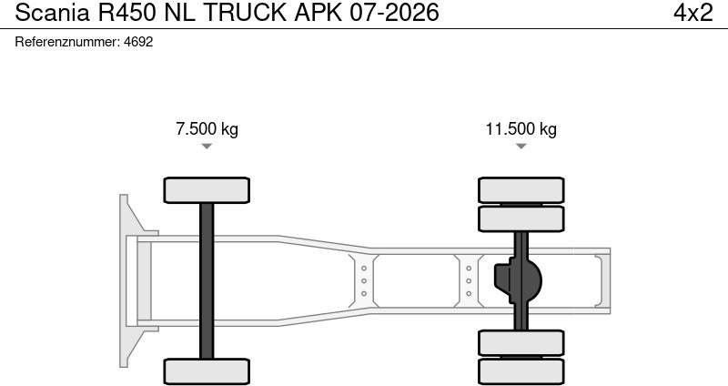Cabeza tractora Scania R450 NL TRUCK APK 07-2026: foto 20