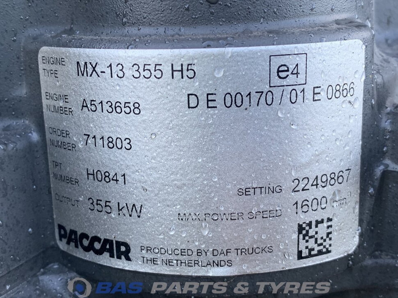DAF XF G2 Motor DAF MX13 355 H5 0452218 - Motor para Camión: foto 5 DAF XF G2 Motor DAF MX13 355 H5 0452218 - Motor para Camión: foto 5