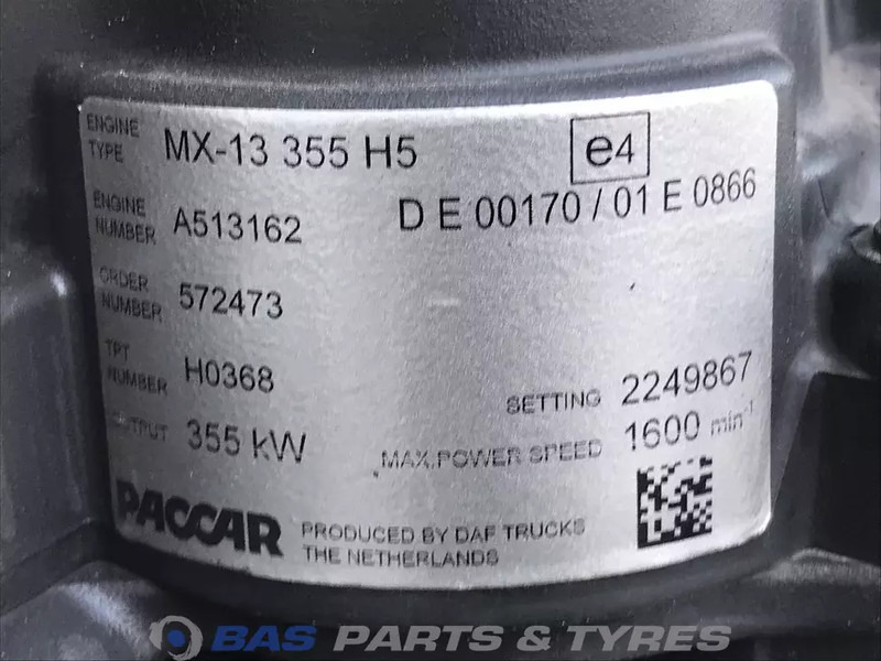 DAF XF G2 Motor DAF MX13 355 H5 2304398 - Motor para Camión: foto 5 DAF XF G2 Motor DAF MX13 355 H5 2304398 - Motor para Camión: foto 5