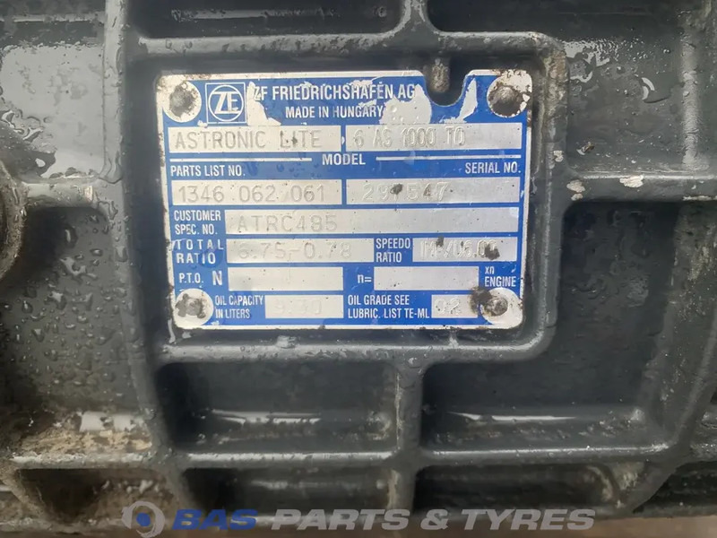 ZF LF Euro 6 DAF 6AS1000 TO Versnellingsbak 6AS1000 TO - Caja de cambios para Camión: foto 5 ZF LF Euro 6 DAF 6AS1000 TO Versnellingsbak 6AS1000 TO - Caja de cambios para Camión: foto 5