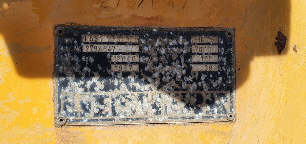 LIEBHERR L531 N/S: 279/647 - Cargadora de ruedas: foto 4 LIEBHERR L531 N/S: 279/647 - Cargadora de ruedas: foto 4