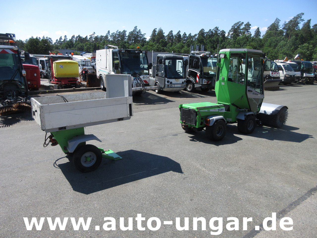 Tractor municipal Egholm Nilfisk 2100 Powerflex 4x4 Kipper AHK Hydraulik Bürste Winterdienst: foto 25
