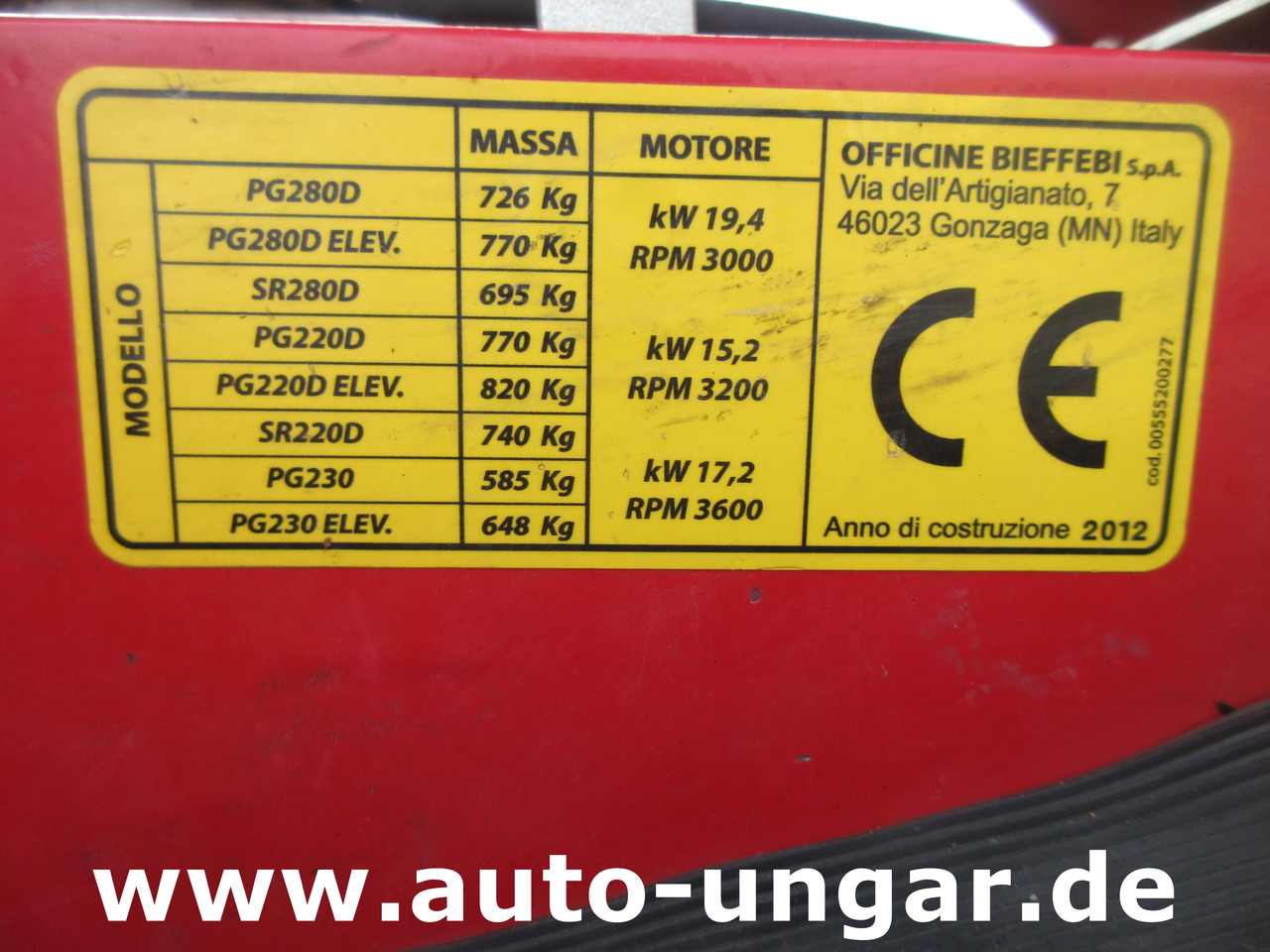 Maquinaria de henificación Ferrari PG280D Hochentleerung Hydrostat Kubota Diesel Parkmäher Mäher: foto 18