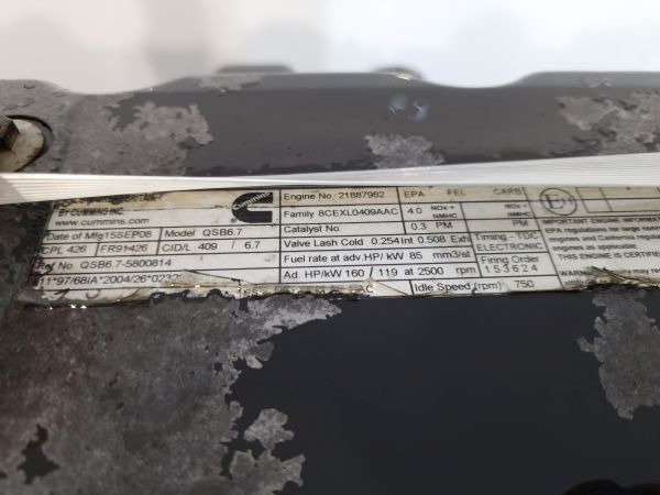 Motor para Maquinaria de construcción Cummins QSB6.7 CPL 426 Engine (Plant): foto 10 Motor para Maquinaria de construcción Cummins QSB6.7 CPL 426 Engine (Plant): foto 10