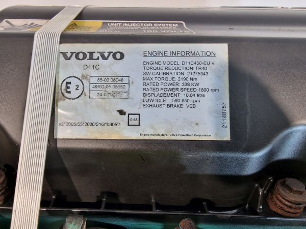 Motor para Camión Volvo  D11C450-EU V Engine (Truck): foto 11
