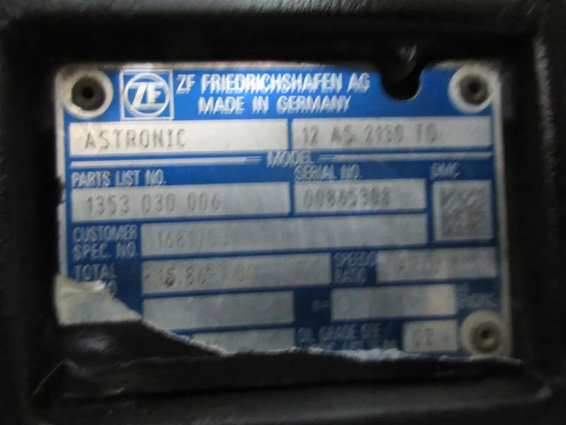 DAF XF106 1681753 / 1817063 / 1681741 TRANSMISSIE 12 AS 2130 TD EURO 5 - Caja de cambios para Camión: foto 5 DAF XF106 1681753 / 1817063 / 1681741 TRANSMISSIE 12 AS 2130 TD EURO 5 - Caja de cambios para Camión: foto 5