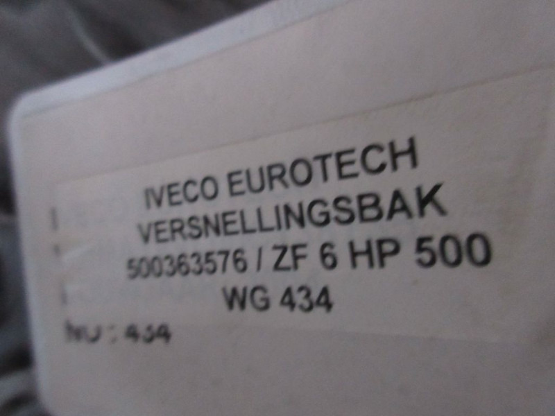 Caja de cambios para Camión Iveco EUROTECH 500363576 TRANSMISSIE ZF 6 HP 500: foto 6