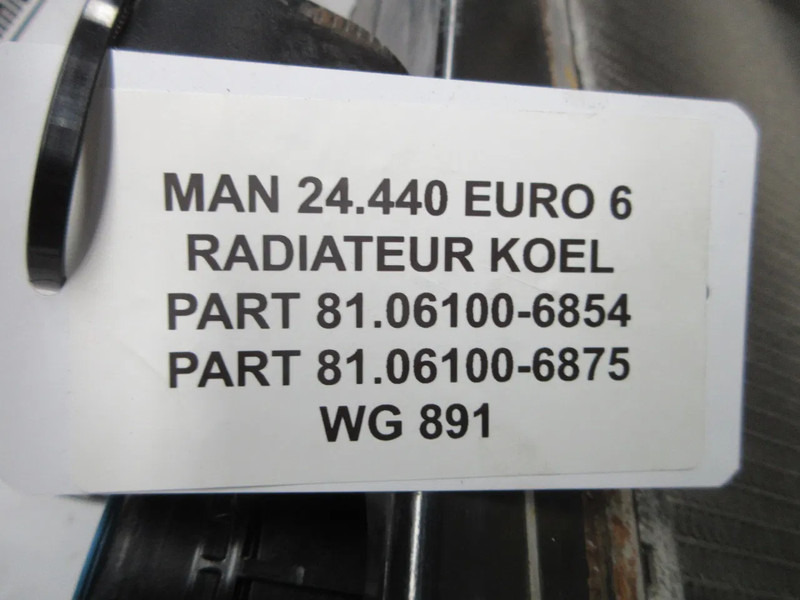 MAN 81.06100-6854//81.06100-6875 RADITEUR MAN COMPLEET EURO 6 - Radiador para Camión: foto 4 MAN 81.06100-6854//81.06100-6875 RADITEUR MAN COMPLEET EURO 6 - Radiador para Camión: foto 4