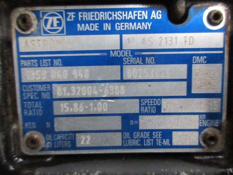 MAN 81.32004-6388//12AS2131 TD TRANSMISSIE TGX TGS EURO 6 - Caja de cambios para Camión: foto 5 MAN 81.32004-6388//12AS2131 TD TRANSMISSIE TGX TGS EURO 6 - Caja de cambios para Camión: foto 5