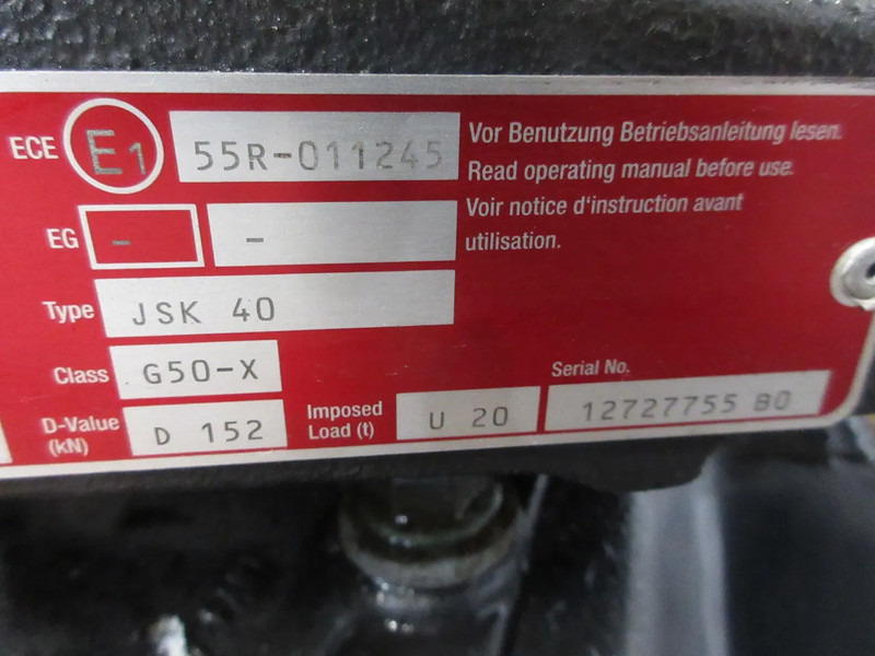Jost JSK 40 G50-X D 152 JSK 40 G50-X D 152 KOMT VAN MAN 18.420 EURO 6 MODEL 2021 - Quinta rueda para Camión: foto 5 Jost JSK 40 G50-X D 152 JSK 40 G50-X D 152 KOMT VAN MAN 18.420 EURO 6 MODEL 2021 - Quinta rueda para Camión: foto 5