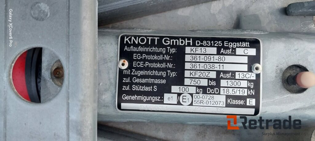 TYSSE 6257, 1300kg, 20Fot, Nesten ny! - Otros maquinaria: foto 4 TYSSE 6257, 1300kg, 20Fot, Nesten ny! - Otros maquinaria: foto 4